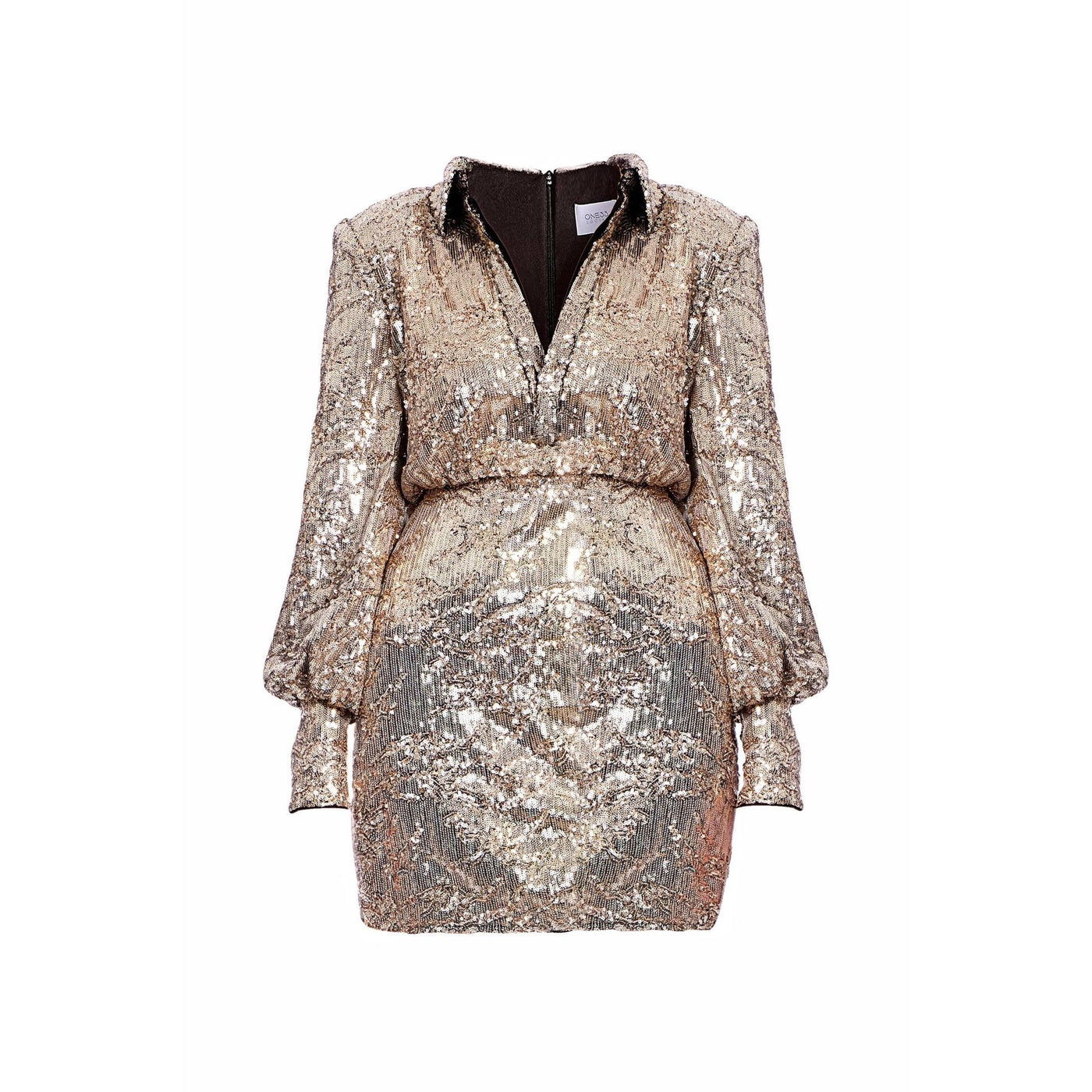 Gold Sequin Shirt Dress