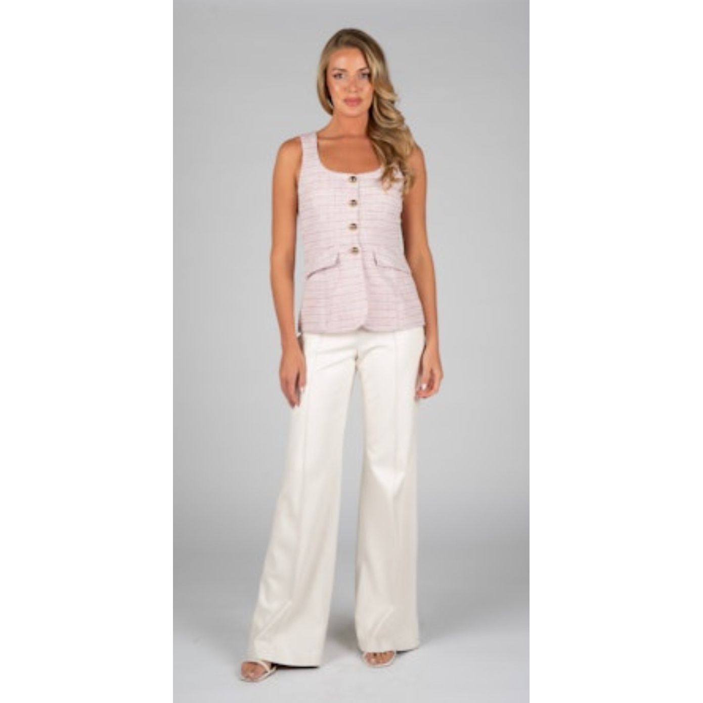 Rio Ivory Faux Leather Pant