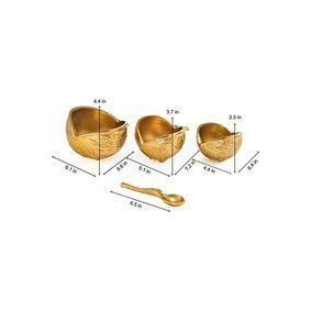 Brass Chestnut Decorative Bowls - Set of 3