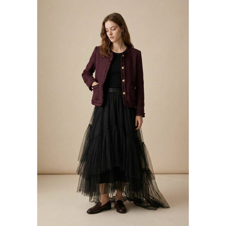Bordeaux Tweed Jacket