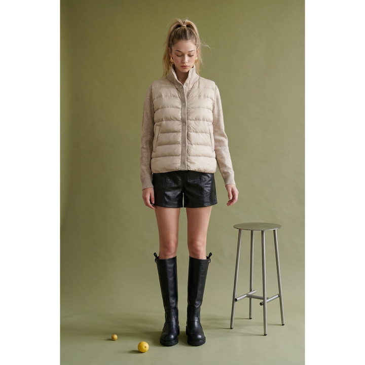 Hybrid Puffer &amp; Knit Jacket