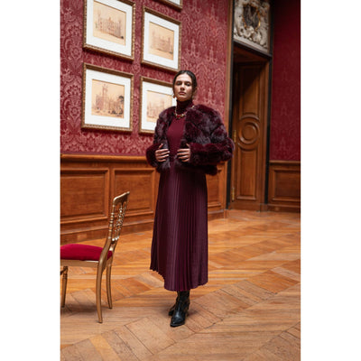 Bordeaux Faux Fur Jacket