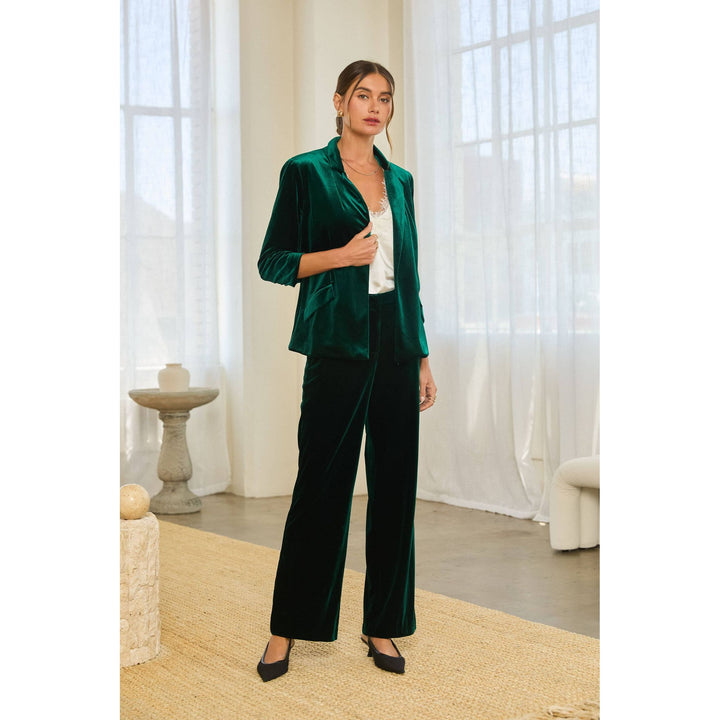 Velvet Blazer Emerald