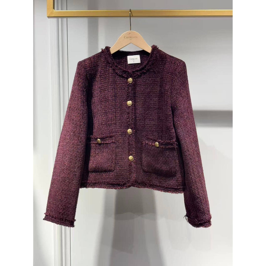 Bordeaux Tweed Jacket