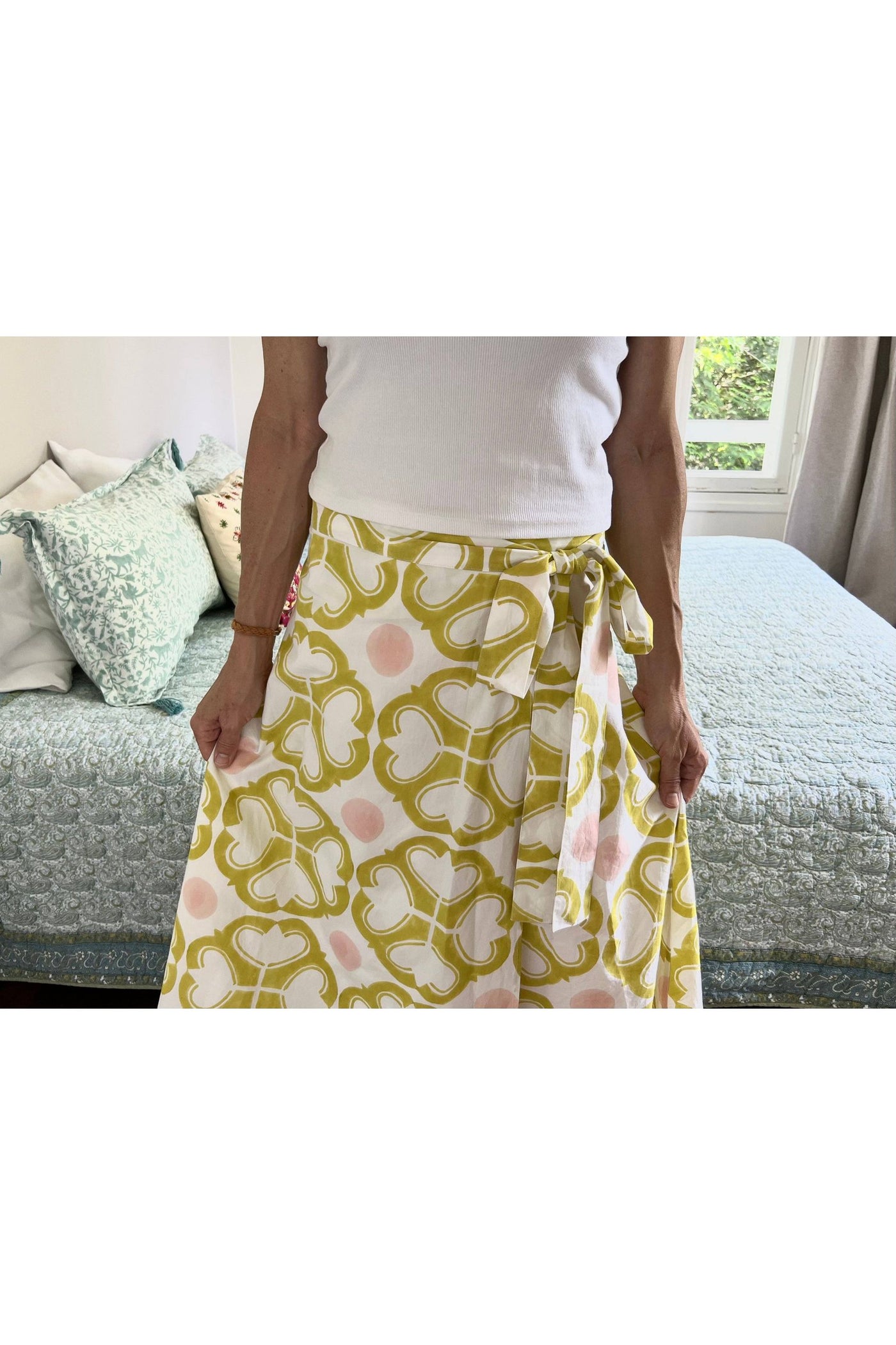 Yellow Condor Wrap Skirt