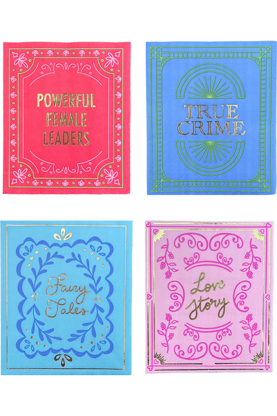 Jollity & Co. + Daydream Society - Book Club "Book Cover" Cocktail Napkins