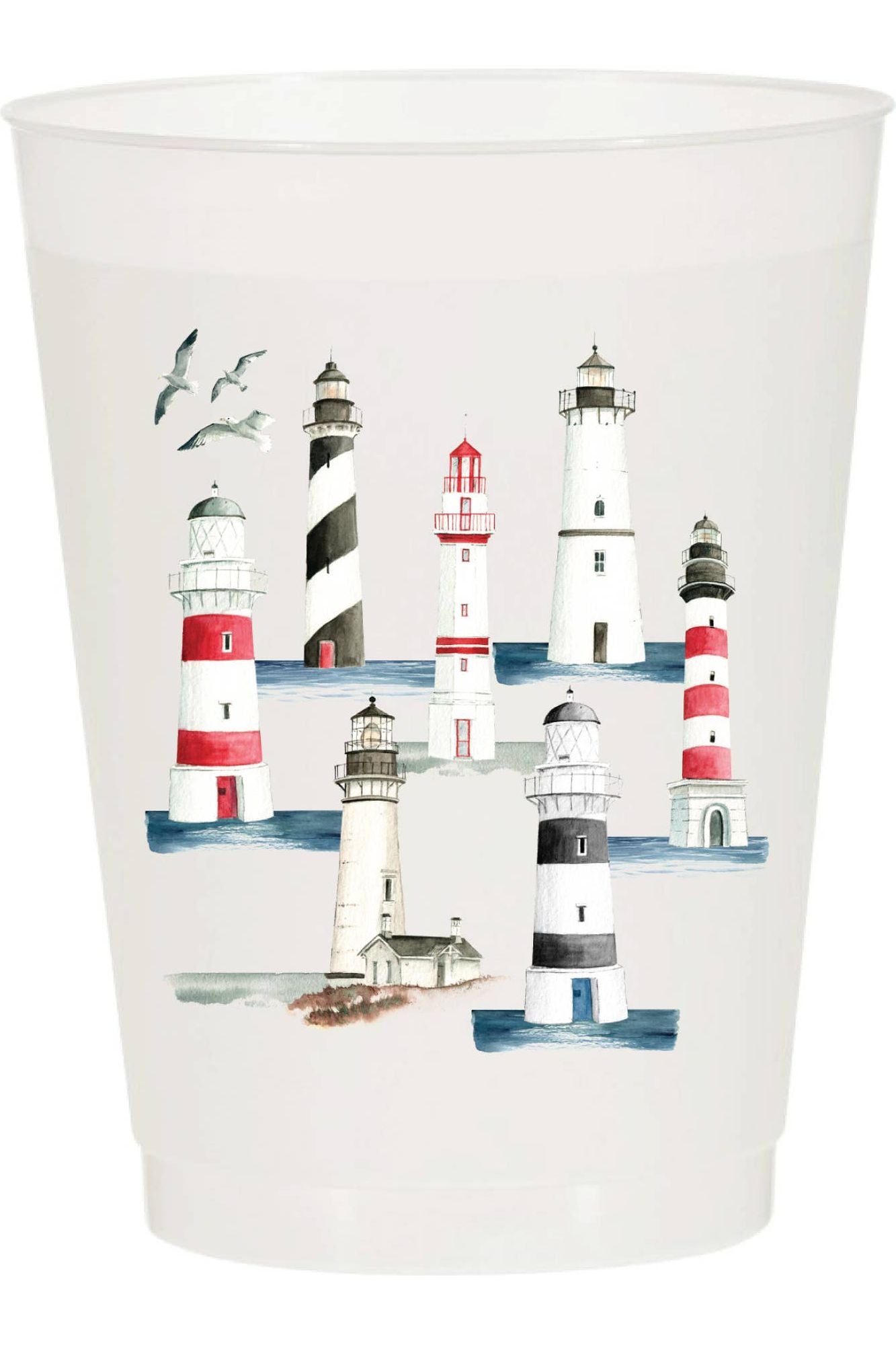 Lighthouses Light House-Frosted Cups