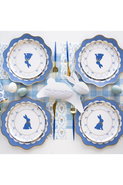 Bonjour Fête - BELLE BLUE ELEGANT FLORAL DINNER PLATES