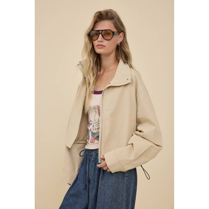 Drawstring Track Jacket