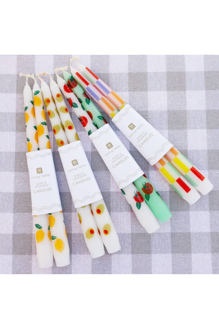 Lemon Taper Dinner Candles | 2 Pack