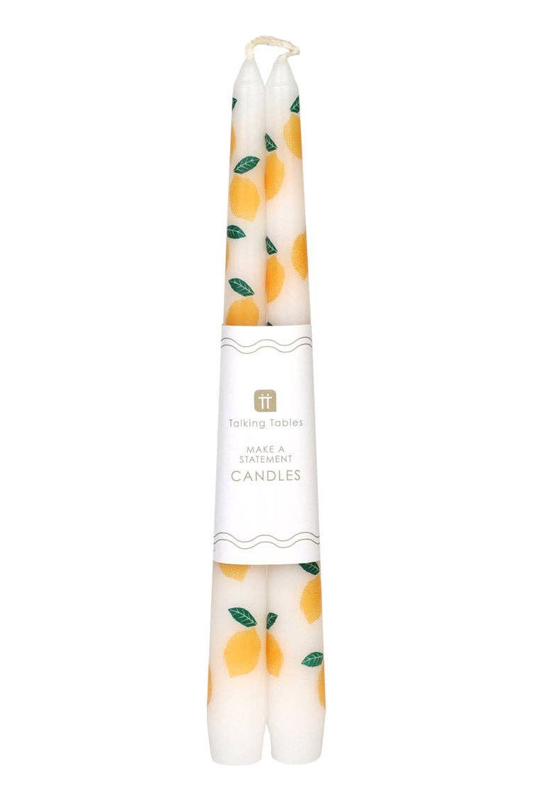 Lemon Taper Dinner Candles | 2 Pack