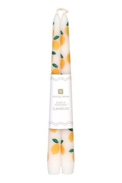 Lemon Taper Dinner Candles | 2 Pack