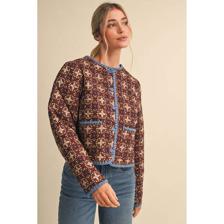 Quilted Floral Jacket