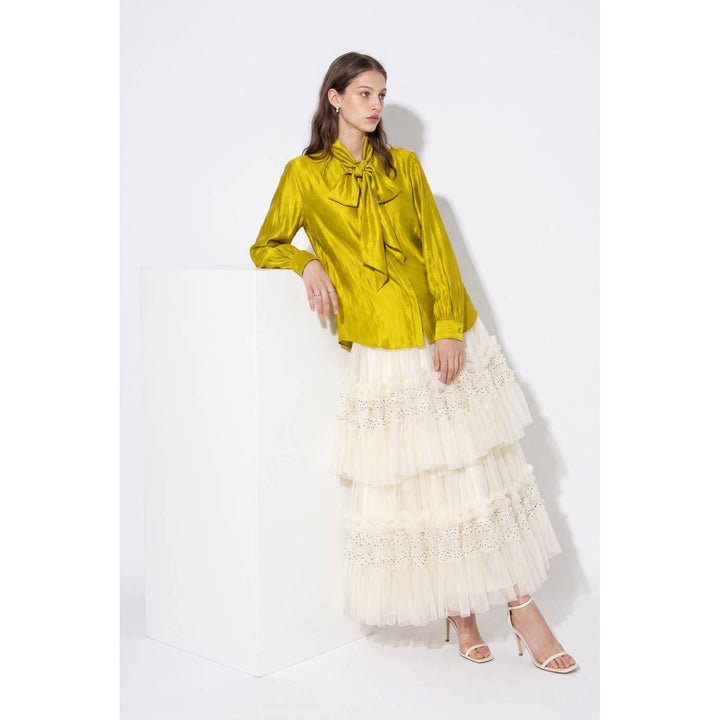 Chartreuse Bow Top