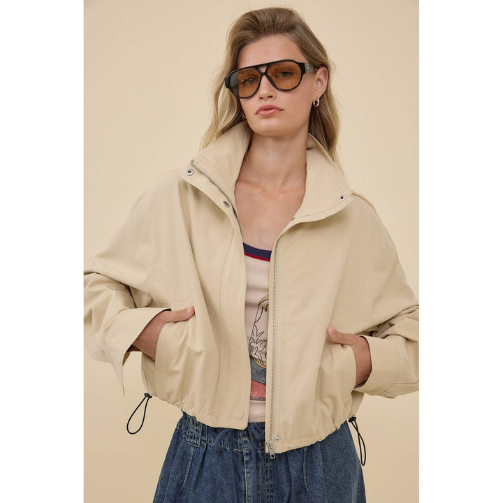 Drawstring Track Jacket