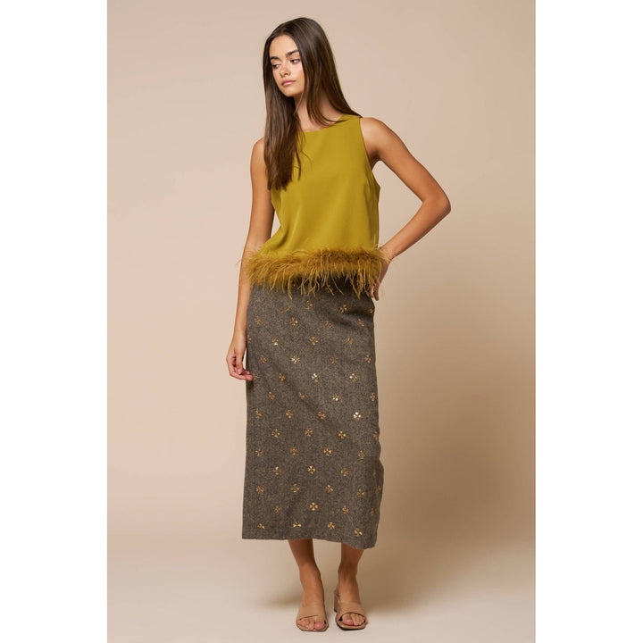 Tweed Midi Skirt