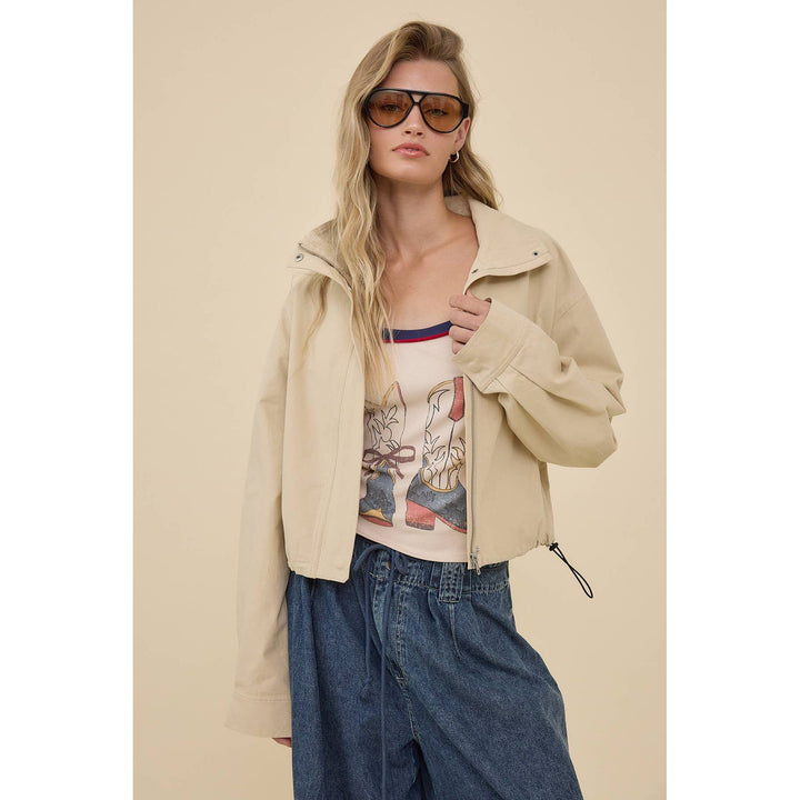 Drawstring Track Jacket