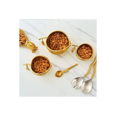 Brass Chestnut Decorative Bowls - Set of 3