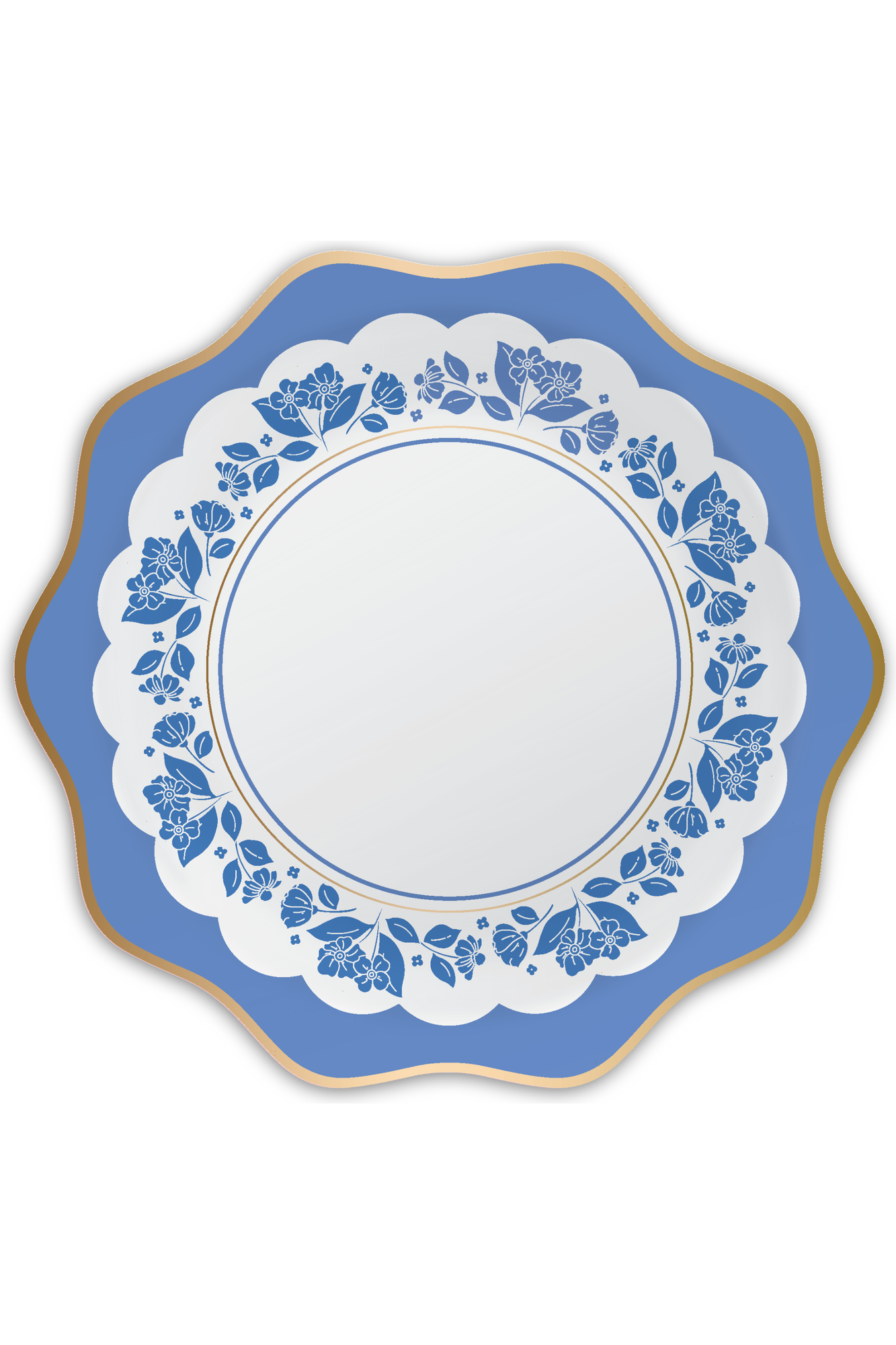 Bonjour Fête - BELLE BLUE ELEGANT FLORAL DINNER PLATES