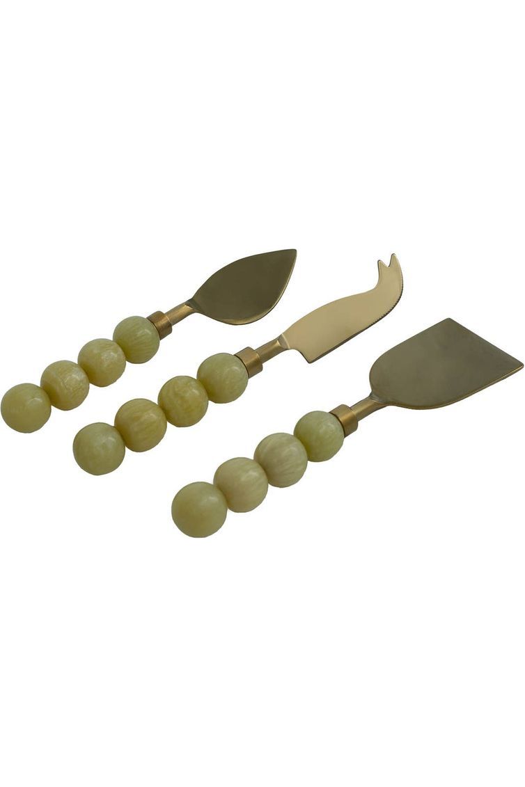 Set of Three Hyaline Bubble Cheese Knives - Nude
