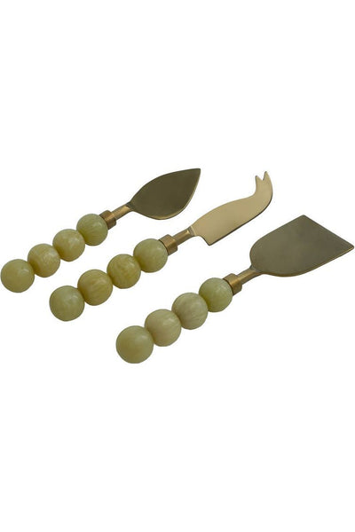 Set of Three Hyaline Bubble Cheese Knives - Nude
