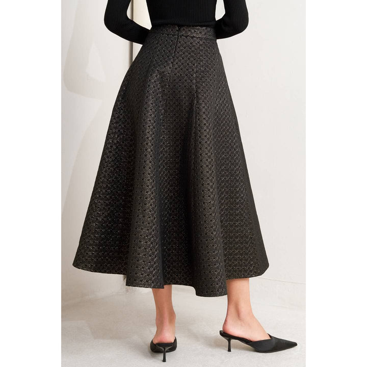 Metallic Midi Skirt