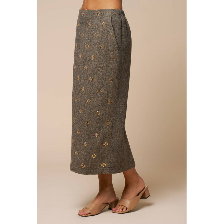 Tweed Midi Skirt
