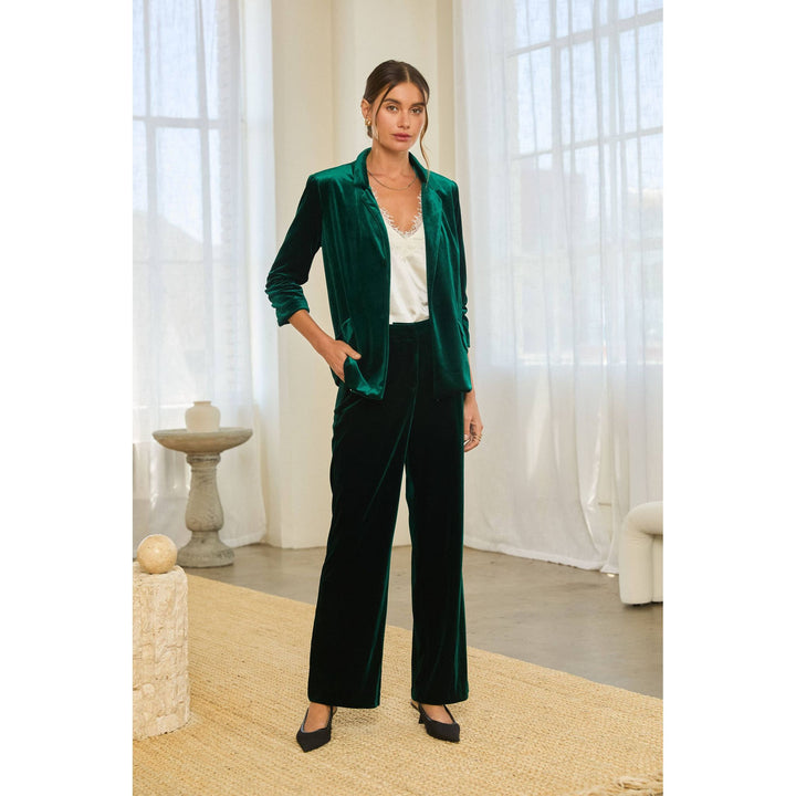 Velvet Blazer Emerald