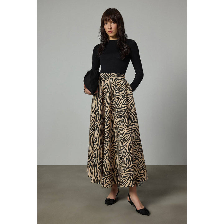 Zebra Maxi Skirt