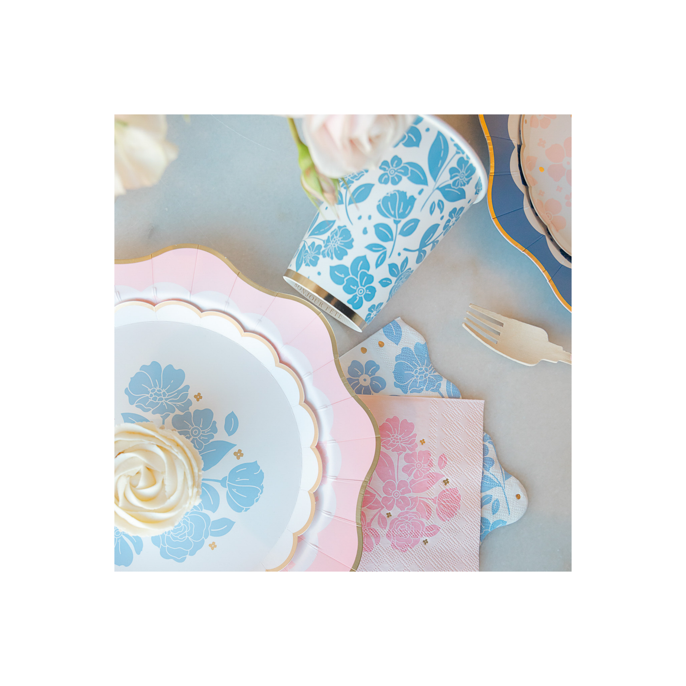 Belle Blue Dessert Plates