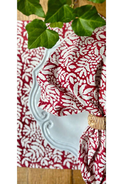 Cranberry Red Napkins S/4