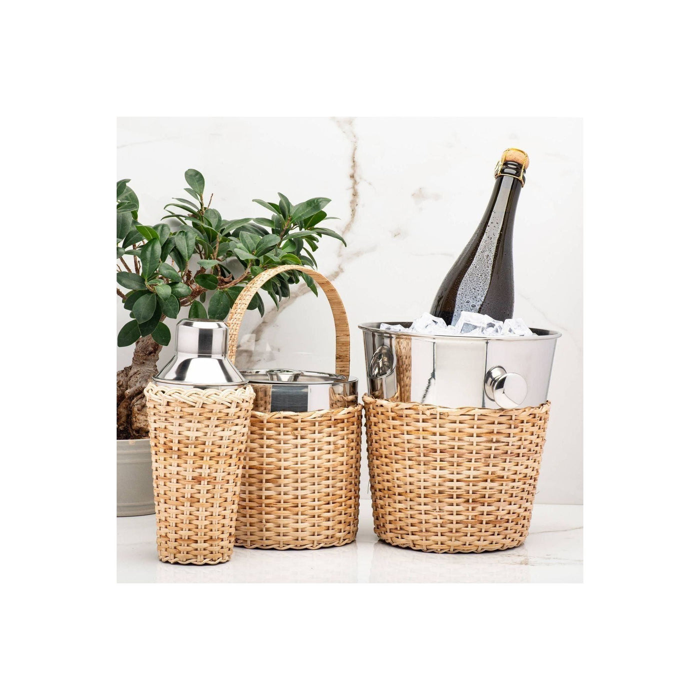Shaker Rattan Insert Rattan Cocktail Shaker – The Pearl Pagoda