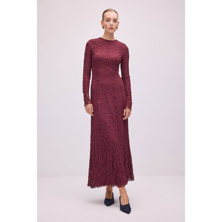 Merlot Lace Maxi Dress
