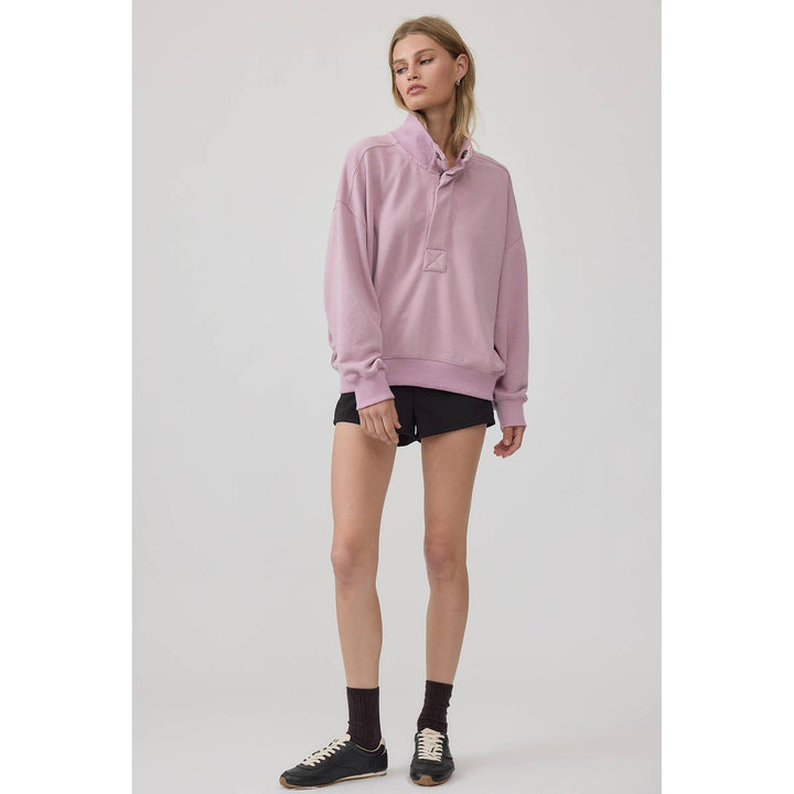 Half-Zip Mock Neck Pullover