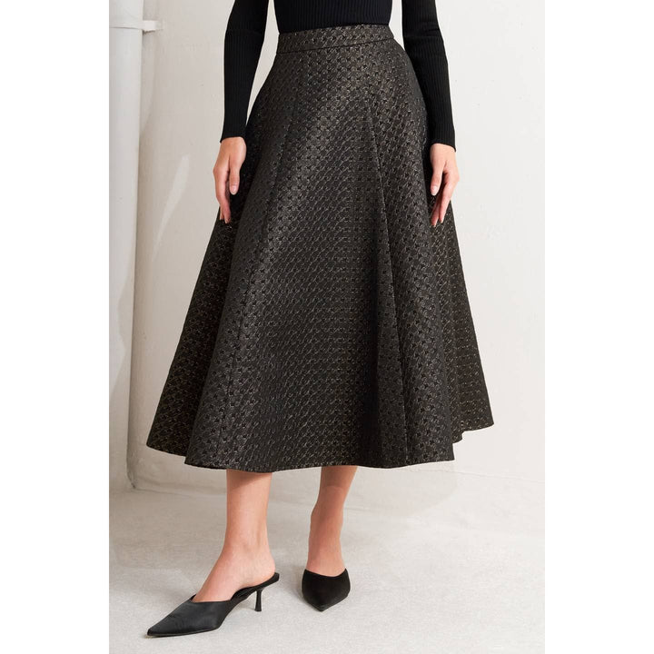 Metallic Midi Skirt