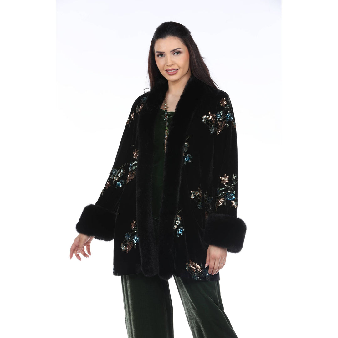 Jeweled Velvet Coat