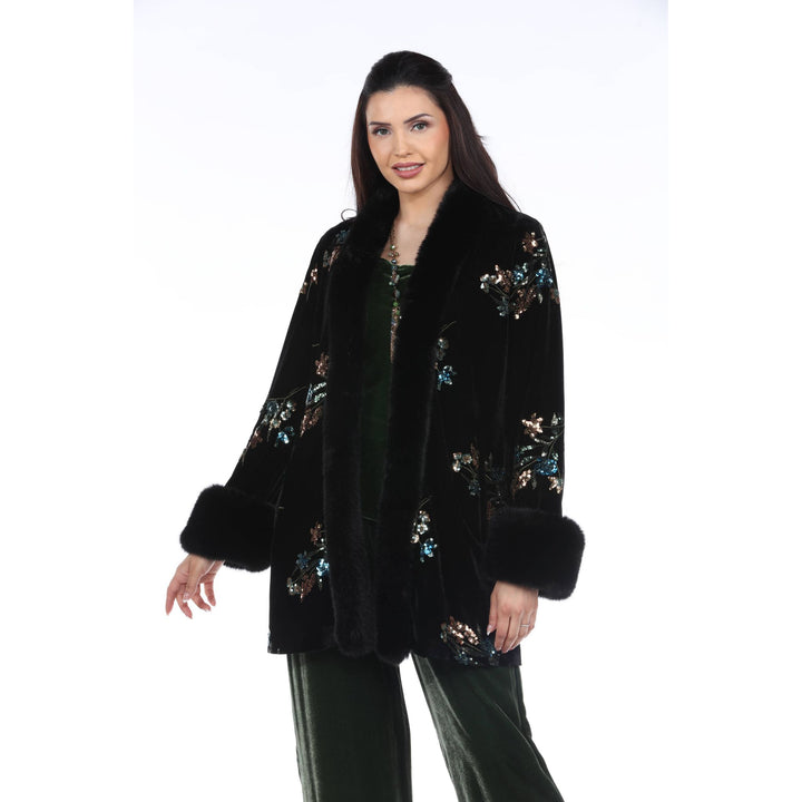 Jeweled Velvet Coat