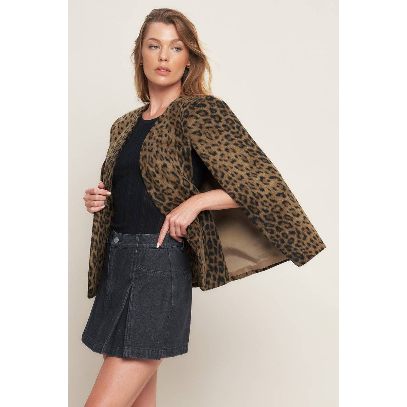 Leopard Capelet