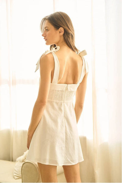 Floral Embroidery Mini Dress