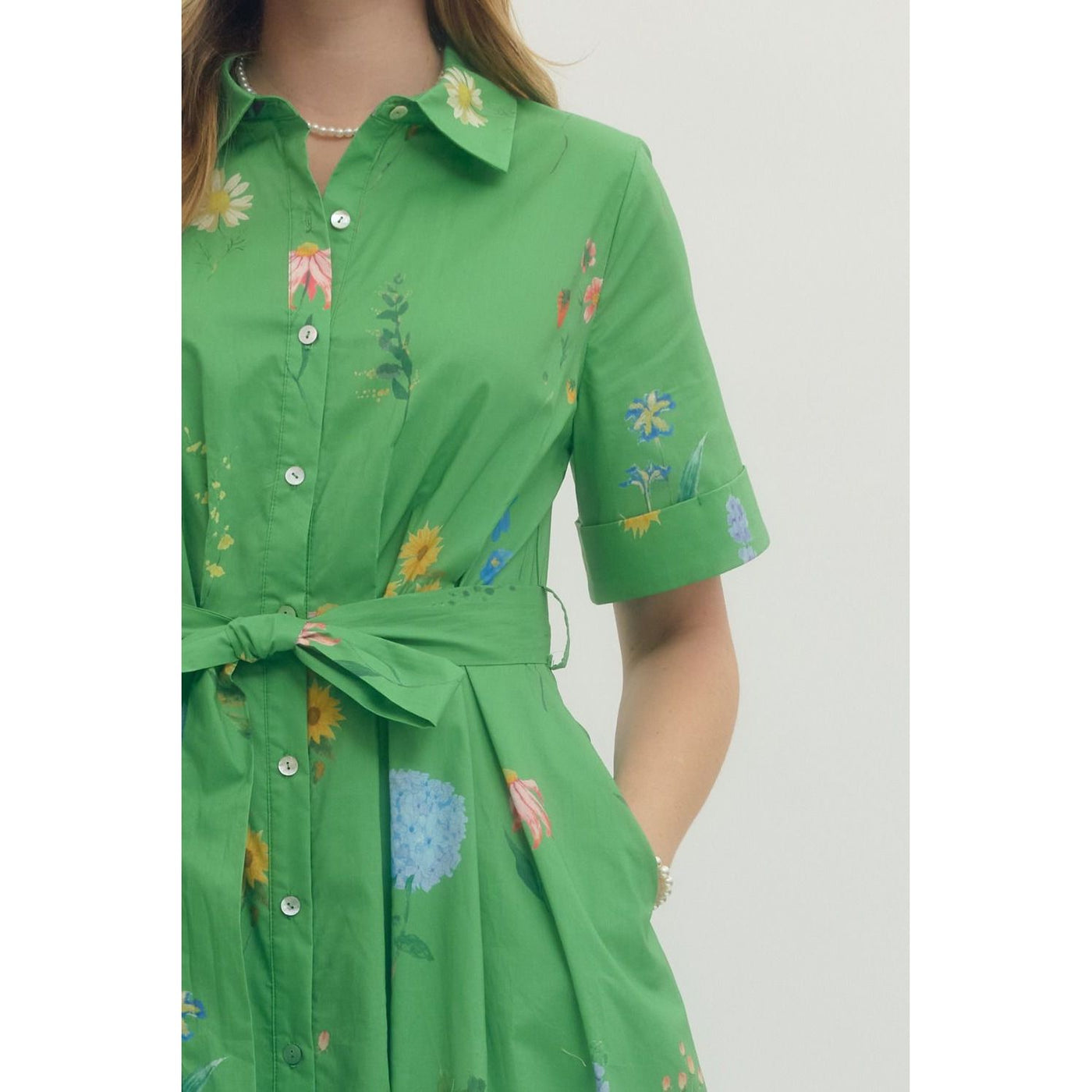 short sleeve garden party dress Leely Women Light Blue Floral Illusion Neck A Line Long Wedding Guest Dress A Line Short Sleeves Garden Party Dress