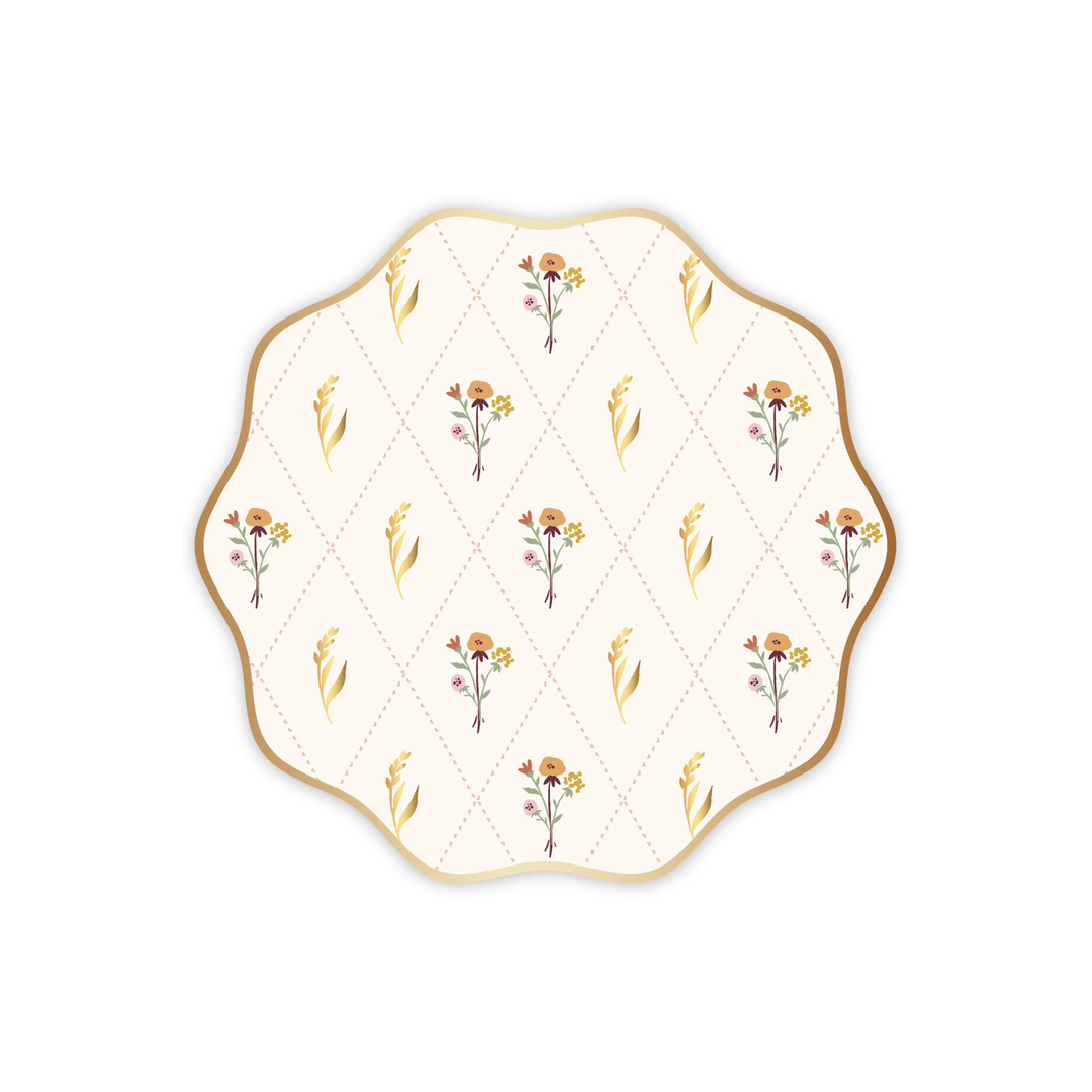 Cozy Fall Floral Dinner Plates