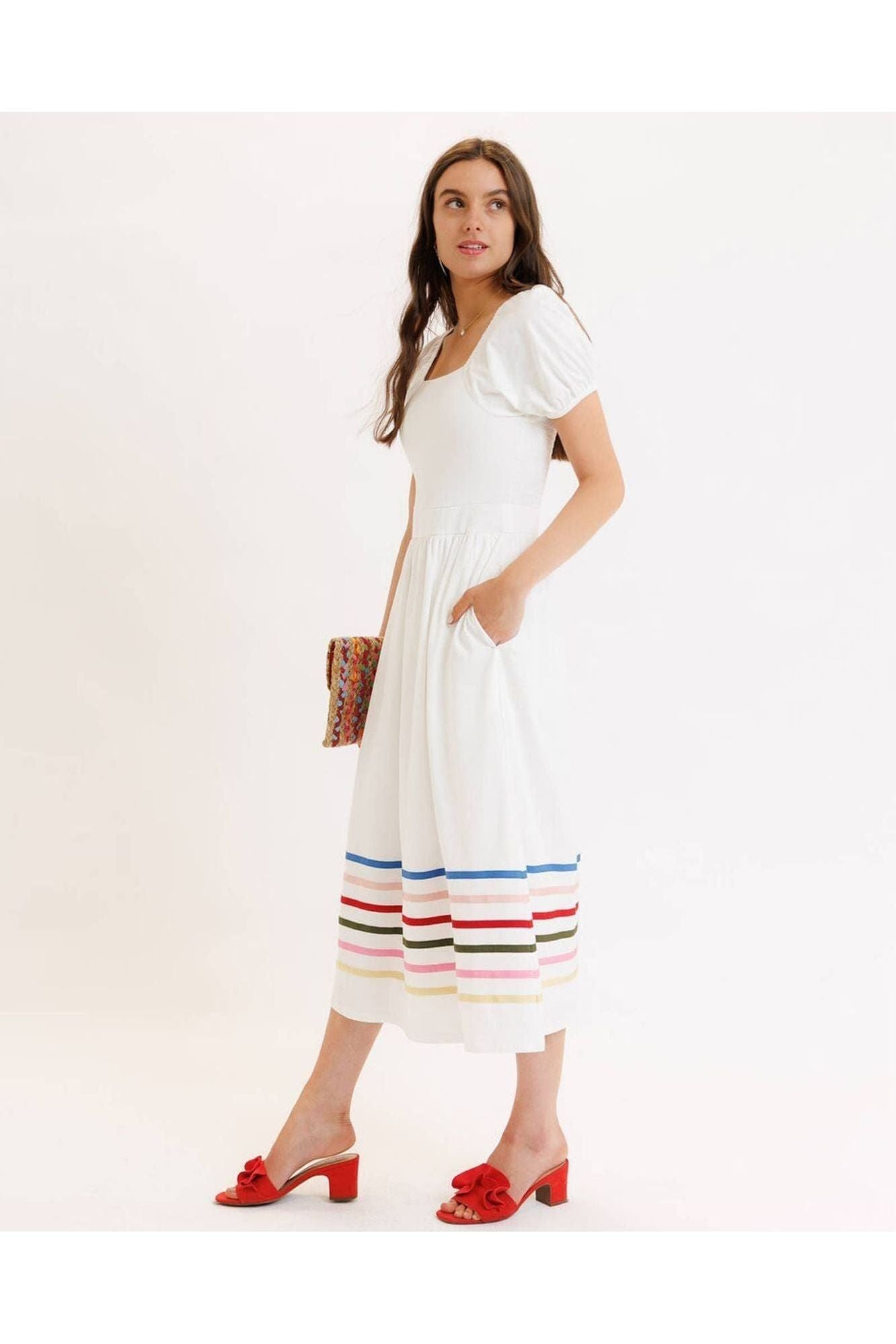 Pop of Color Midi Dress