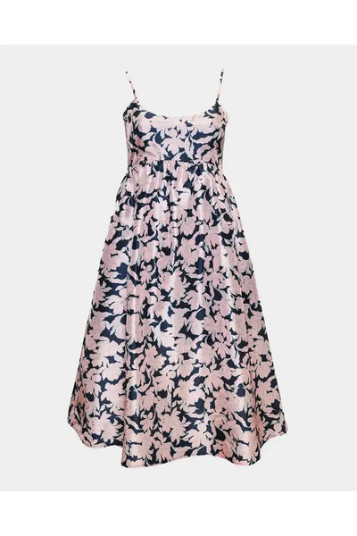 Brixton Midi Dress-Pink and Navy