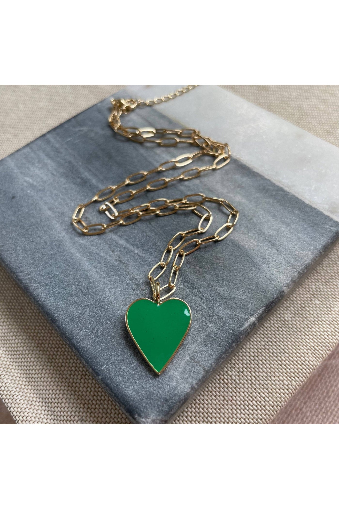 Green Heart Necklace