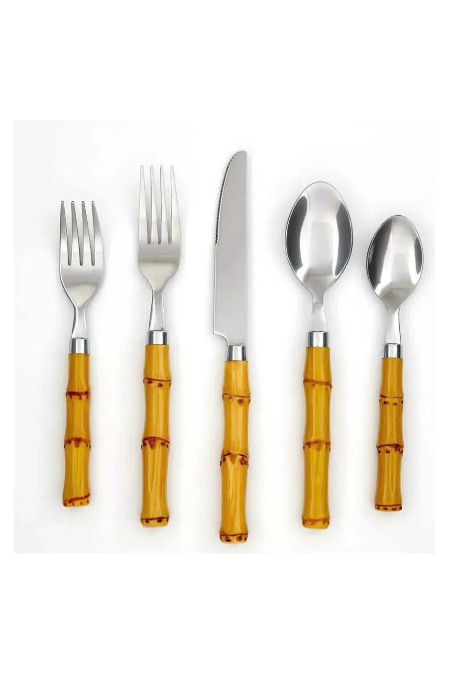 Bamboo Style Melamine Flatware